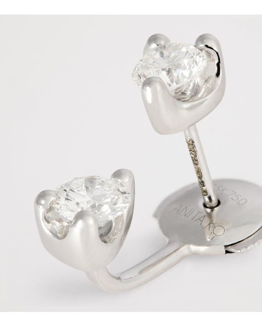 Anita Ko White And Diamond Orbit Single Earring