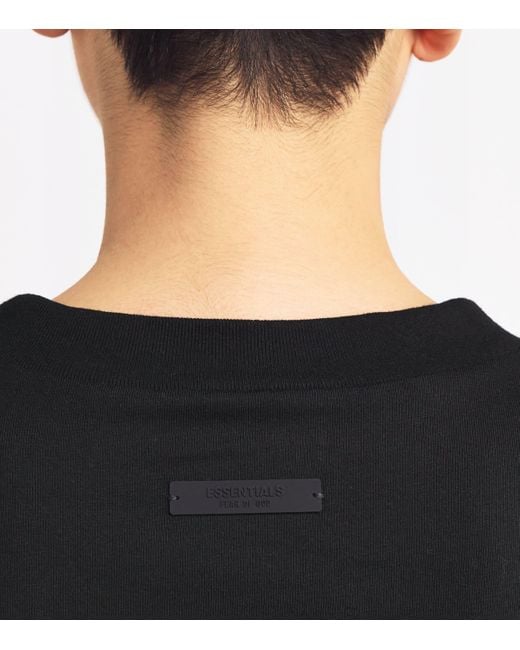 Fear Of God Black University Crest Logo Long-Sleeve T-Shirt for men
