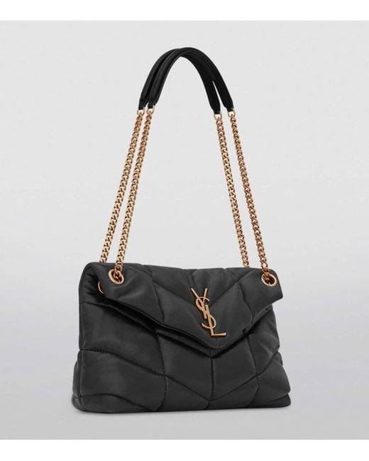 Saint Laurent Black Small Loulou Puffer Shoulder Bag