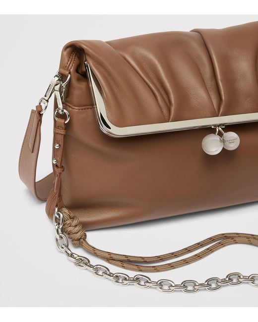 Weekend by Maxmara Brown Ram Leather Pasticcino Clutch Bag