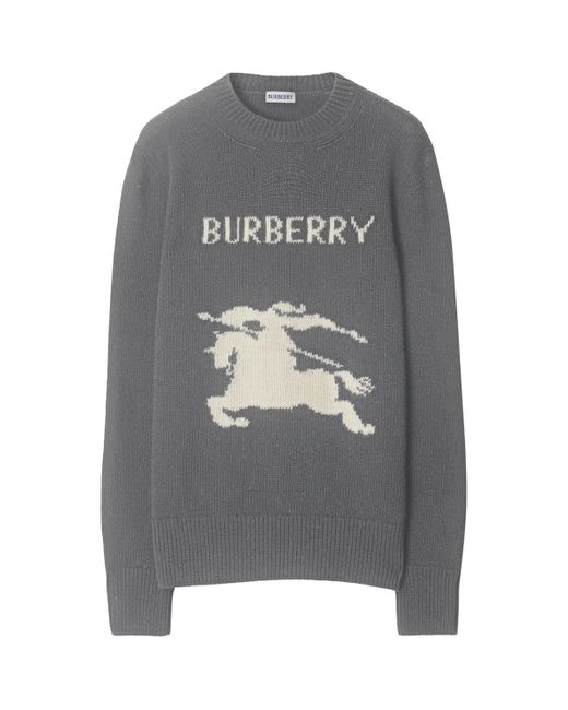 Burberry Gray Wool-Cashmere Ekd Sweater