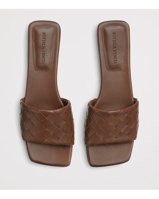 Bottega Veneta Brown Leather Parco Mules