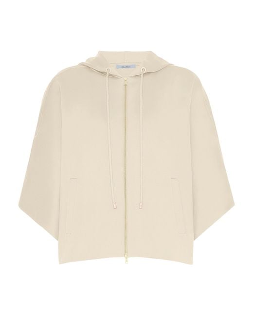 Max Mara Natural Technical Jersey Cropped Hoodie