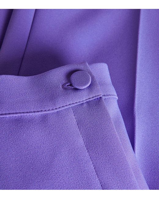 Marina Rinaldi Purple Cropped Tailored Trousers
