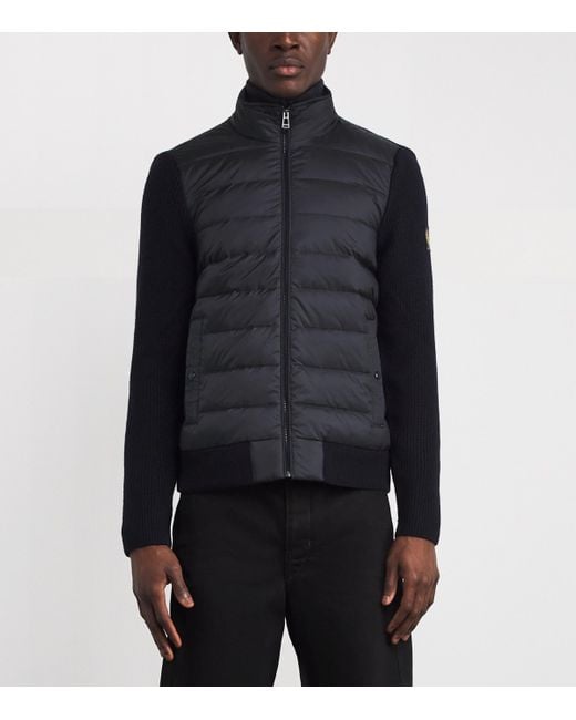 Belstaff Blue Merino Wool Circuiteer Hybrid Jacket for men