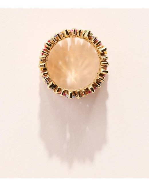 Suzanne Kalan Metallic And Sapphire Princess Ring