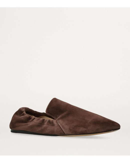 Le Monde Beryl Suede Mocassino Ballet Flats in Brown | Lyst