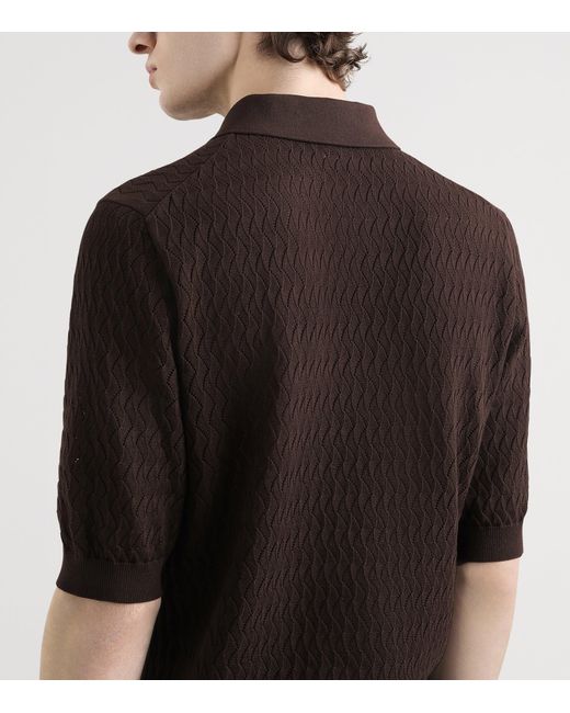 Dolce & Gabbana Brown Cotton Polo Shirt for men