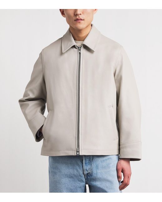 Agolde Gray Chadwick Leather Jacket for men