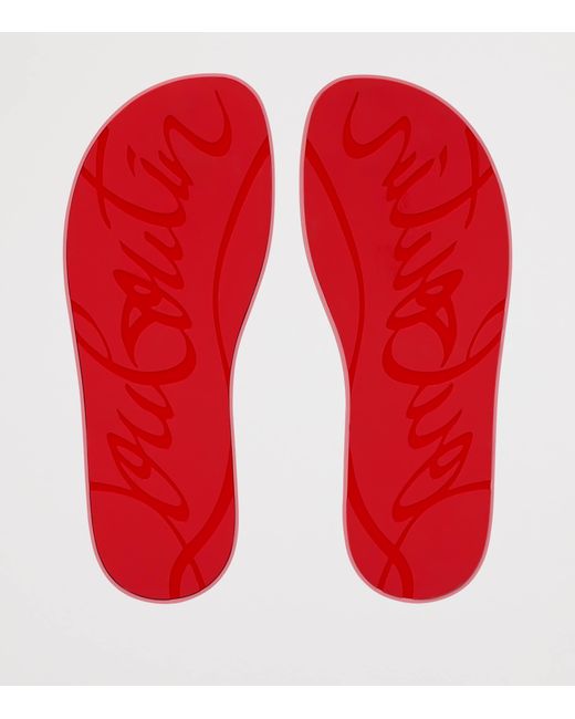 Christian Louboutin Pink The Summer Flat Rubber Sandals for men