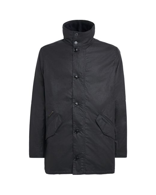 Barbour Black Waxed Cotton Modern Powell Jacket for men