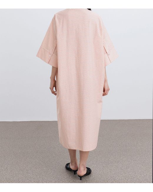 Aeron Pink Cotton-silk Veda Shirt Dress