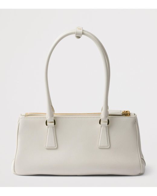Prada Natural Medium Leather Galleria Top-Handle Bag