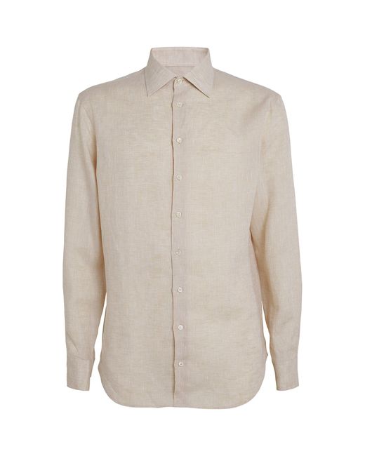 Giorgio Armani White Linen Shirt for men
