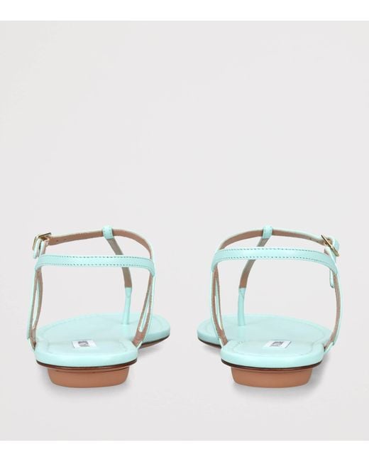 Aquazzura White Leather Almost Bare Sandals