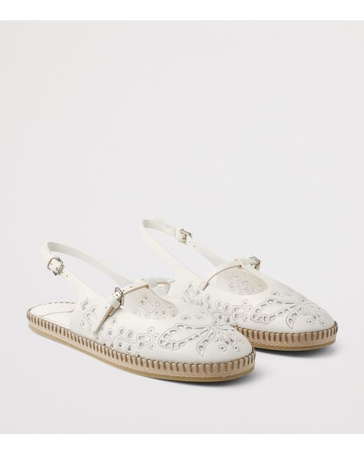 Jimmy Choo White Aimee Leather Slingback Sandals