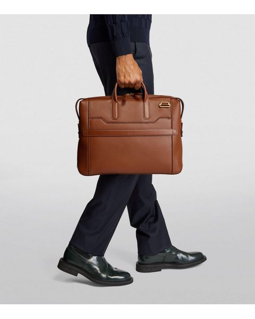 Dunhill Brown Leather Briefcase for men