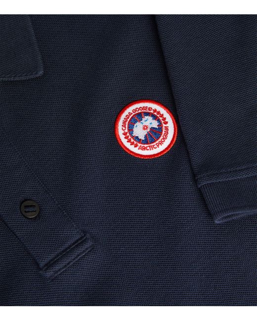 Canada Goose Blue Logo Beckley Polo Shirt for men