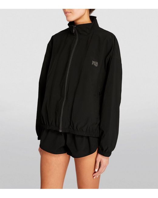T By Alexander Wang Black Coaches Track Jacket