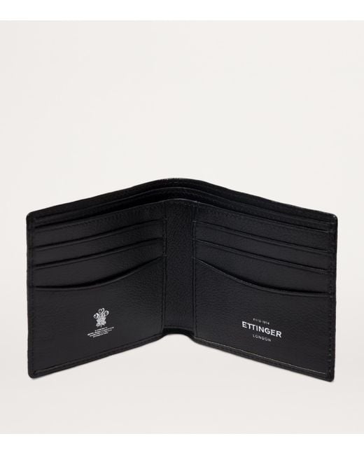 Ettinger Black 6-Slot Capra Bifold Wallet
