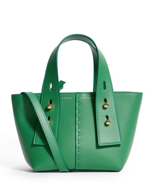 FRAME Les Second Mini Leather Bag in Green | Lyst