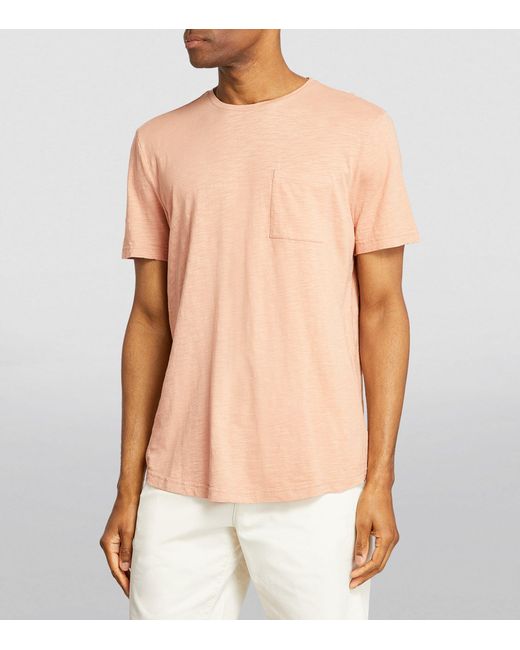 PAIGE Pink Cotton Kenneth T-shirt for men