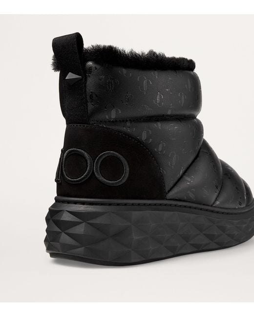 Jimmy Choo Black Xan Embellished Snow Boots