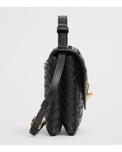 Bottega Veneta Black Lambskin Knot Lock Top-Handle Bag