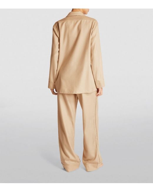 Olivia Von Halle Natural Cashmere Vanderbilt Pyjamas