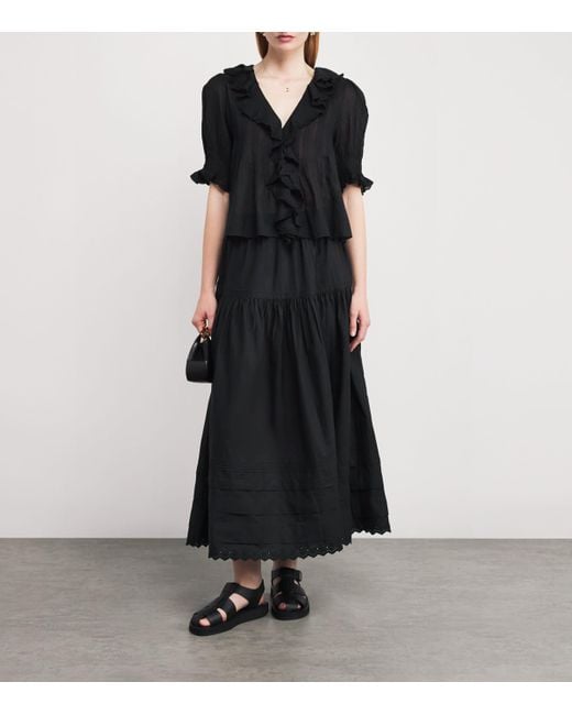 Doen Black Organic Cotton Henri Blouse