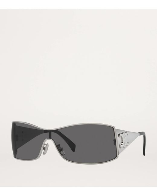 Céline Gray Maxi Metal Triomphe Sunglasses