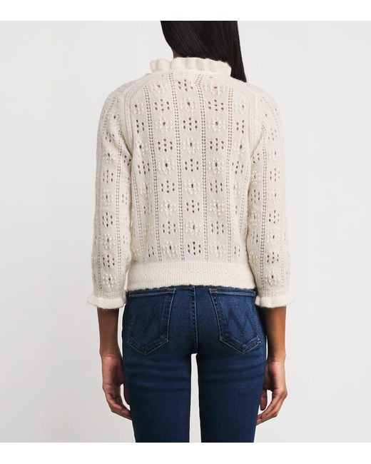 Doen White Alpaca-Blend Claudie Cardigan