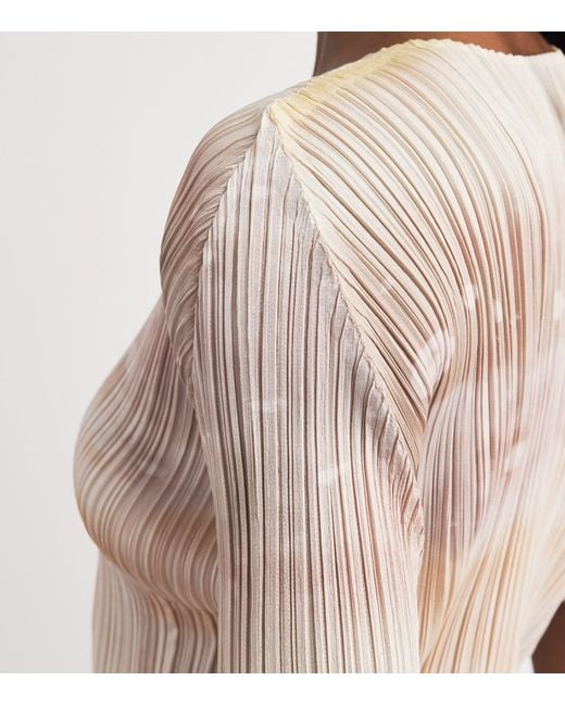 Pleats Please Issey Miyake Natural Sea Bubble Top