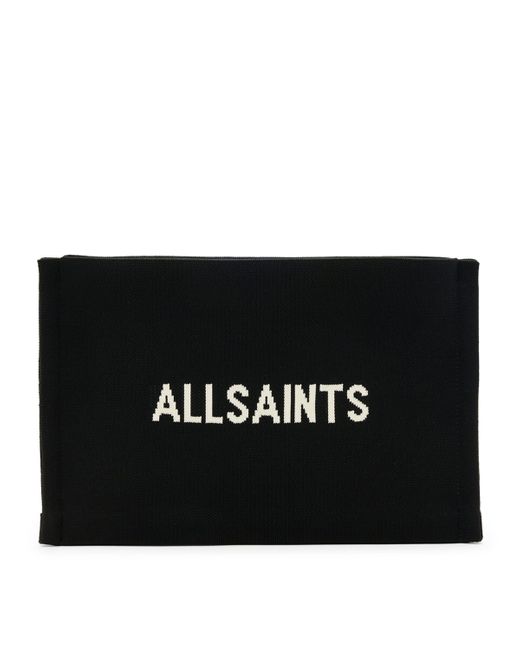 AllSaints Black Izzy Clutch Bag