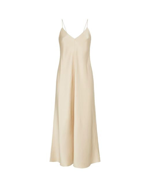 The Row Natural Guinevere Silk Slip Dress