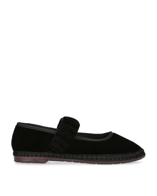 Flabelus Black Velvet Mafalda Espadrilles