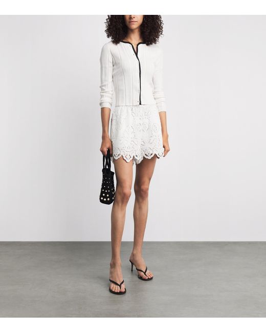 Toccin White Cotton Broderie Anglaise Pavlina Shorts