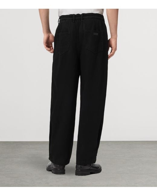 AllSaints Black Becco Trousers for men