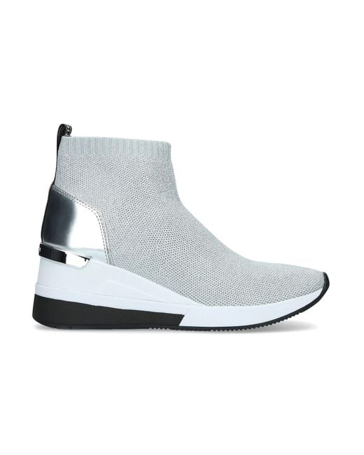 MICHAEL Michael Kors Metallic Skyler Wedge Sock Sneakers