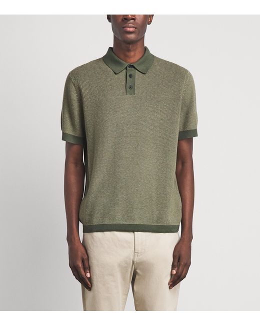 Vince Green Cotton-Cashmere Polo Shirt for men