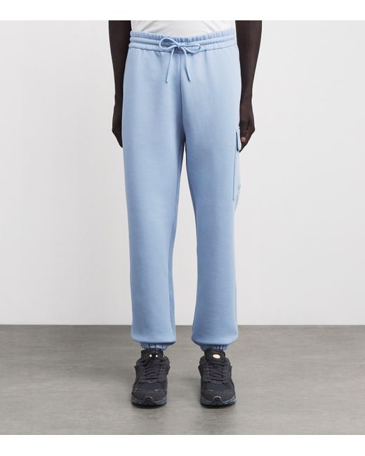 Mackage Blue Cotton-Blend Marvin Cargo Sweatpants for men
