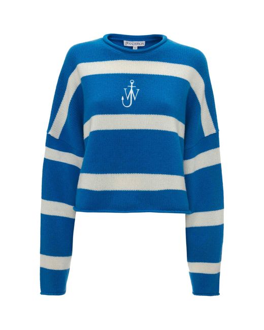 J.W. Anderson Blue Wool-cashmere Striped Sweater