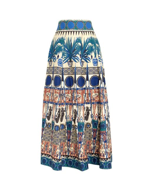 Emporio Sirenuse Blue Emily Coptic Maxi Skirt