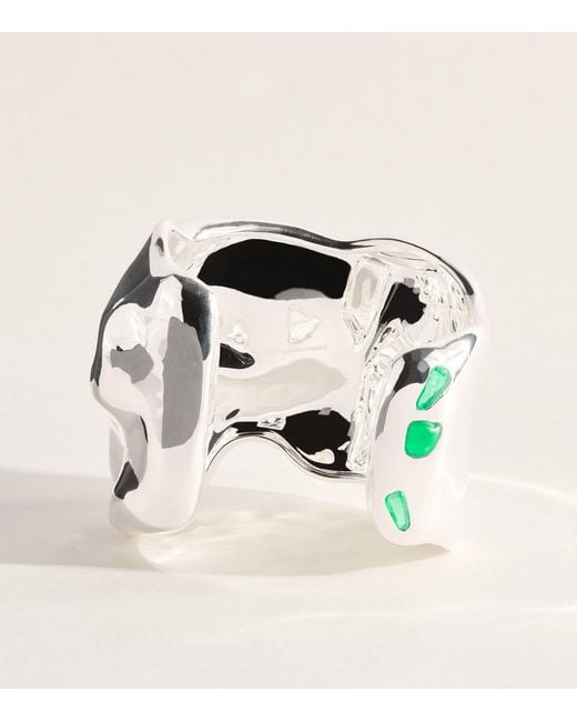 Completedworks Natural Plated Cobblestones Cuff Bracelet
