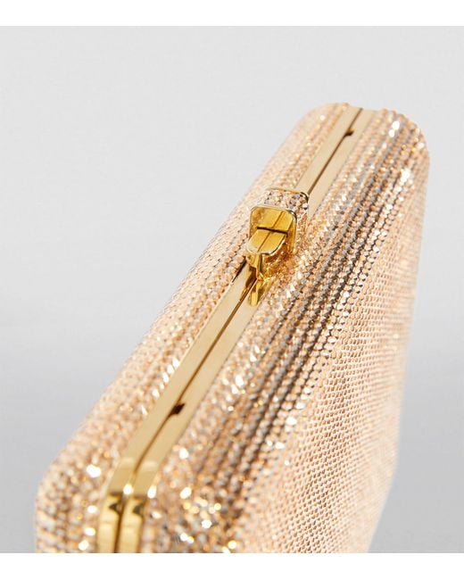 Judith Leiber Natural Crystal-embellished Slim Slide Clutch Bag