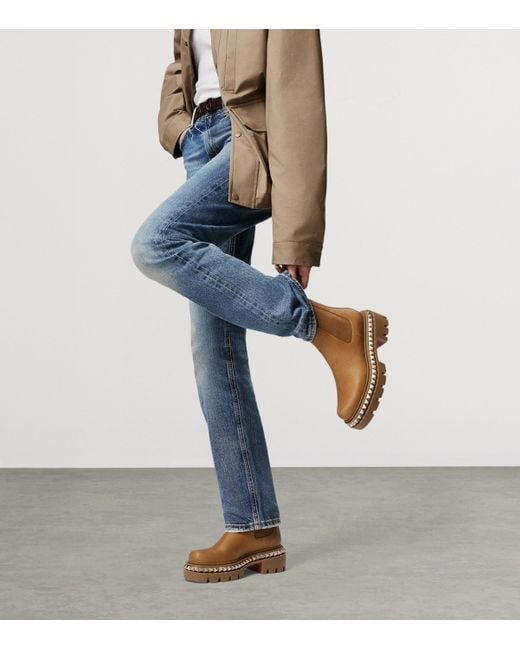 Christian Louboutin Brown St Emilia Pyraclou Leather Chelsea Boots