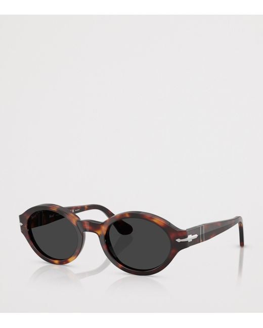 Persol Black Acetate Loris Round Sunglasses