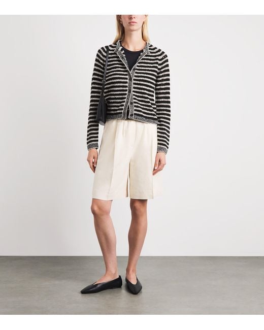 ME+EM Black Textured Stripe Cardigan