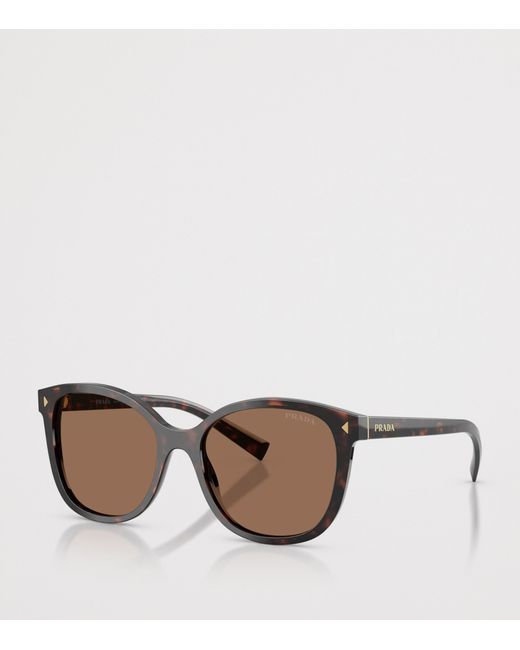 Prada Brown Tortoiseshell Square Sunglasses