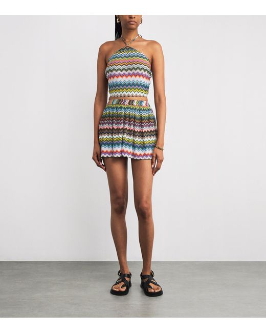 Missoni Red Zigzag Halter Top